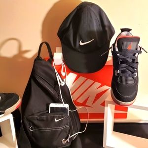 NIKE Black NWOT Runner Hat & NIKE Sling Backpack